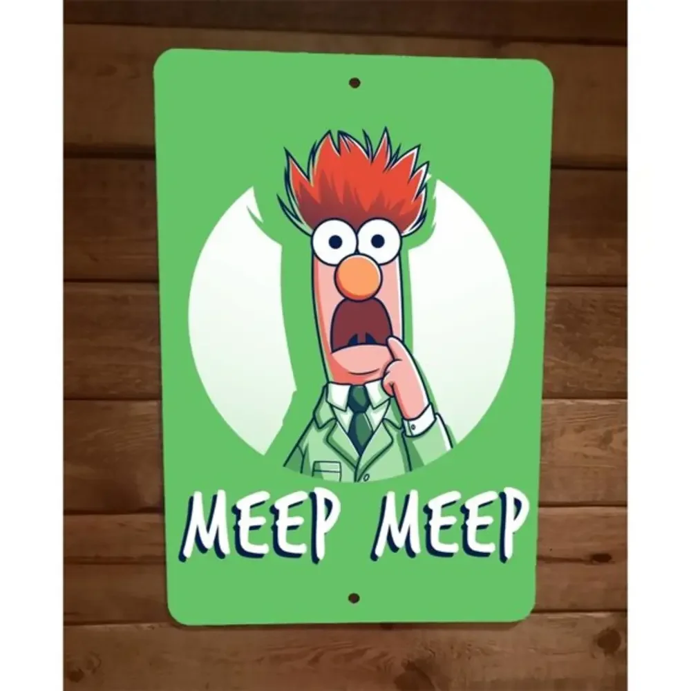 Meep Meep Beaker Muppets Retro 80s 8x12 Metal‎ Wall Sign Poster